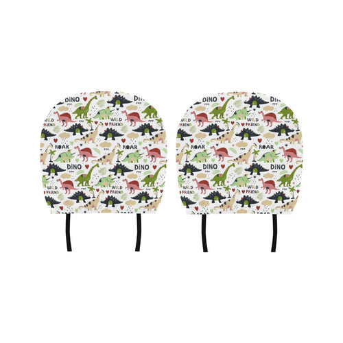 Cute dinosaurs pattern Car Headrest Cover