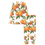 Oranges pattern background Women's All Over Print Pajama Set