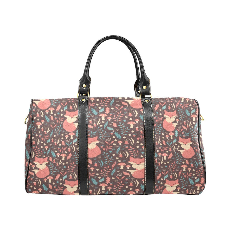 fox leaves mushroom pattern Travel Bag