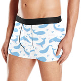 Blue whale pattern Men's All Over Print Boxer Briefs Men's Underwear