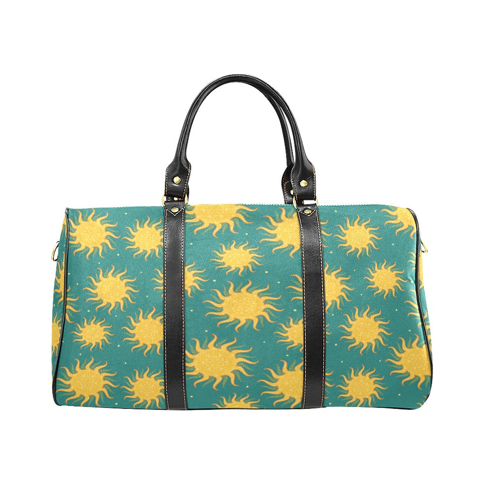 Sun green background Travel Bag