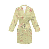 Camera Pattern Print Design 01 Women's Long Sleeve Belted Night Robe