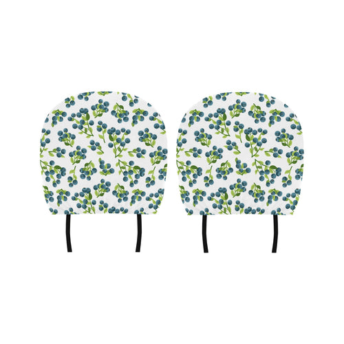 blueberry white background Car Headrest Cover