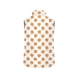 Pancake Pattern Print Design 01 Women's Padded Vest