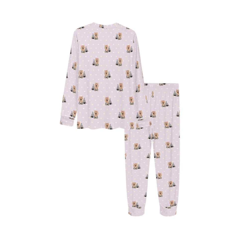 Yorkshire Terrier Pattern Print Design 02 Kids' Boys' Girls' All Over Print Pajama Set