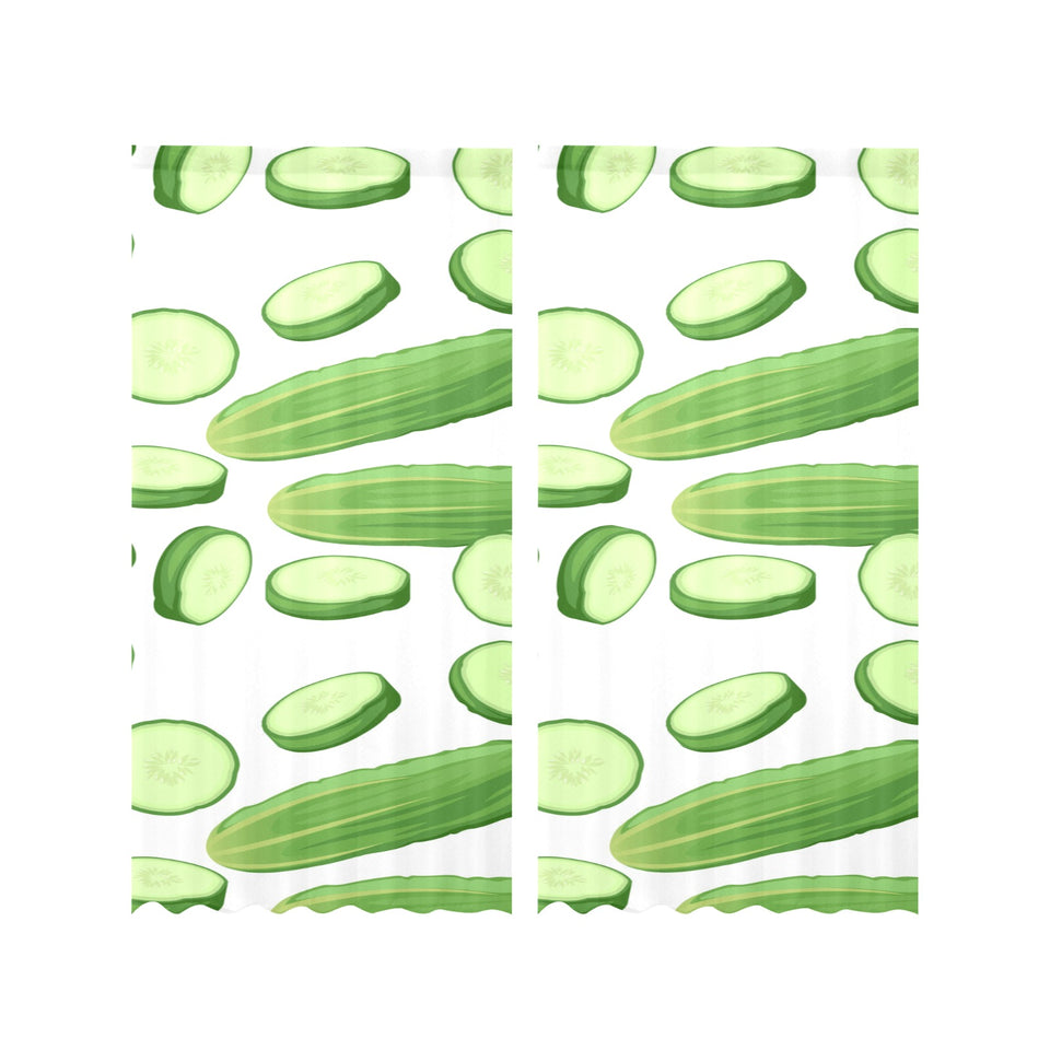 cucumber whole slices pattern Gauze Curtain
