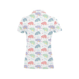 Hippopotamus Pattern Print Design 03 Women's All Over Print Polo Shirt