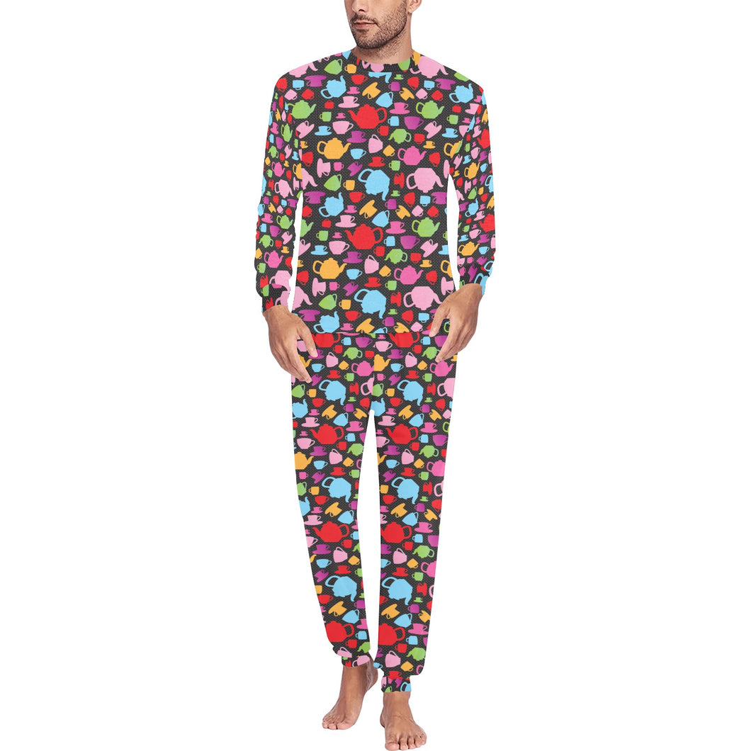 Tea pots Pattern Print Design 01 Men's All Over Print Pajama