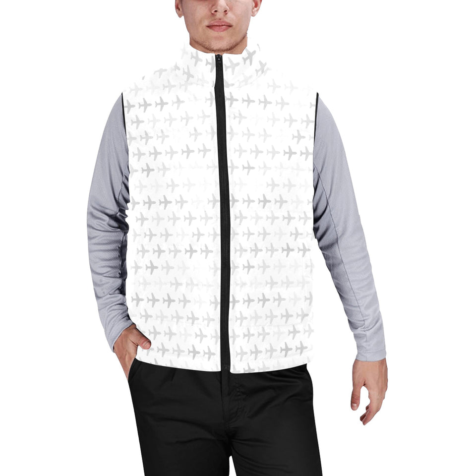 Airplane print pattern Men's Padded Vest