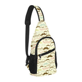 Mustache Beard Pattern Print Design 01 All Over Print Chest Bag