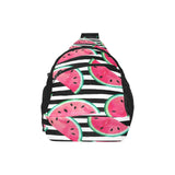 Watercolor paint textured watermelon pieces All Over Print Chest Bag