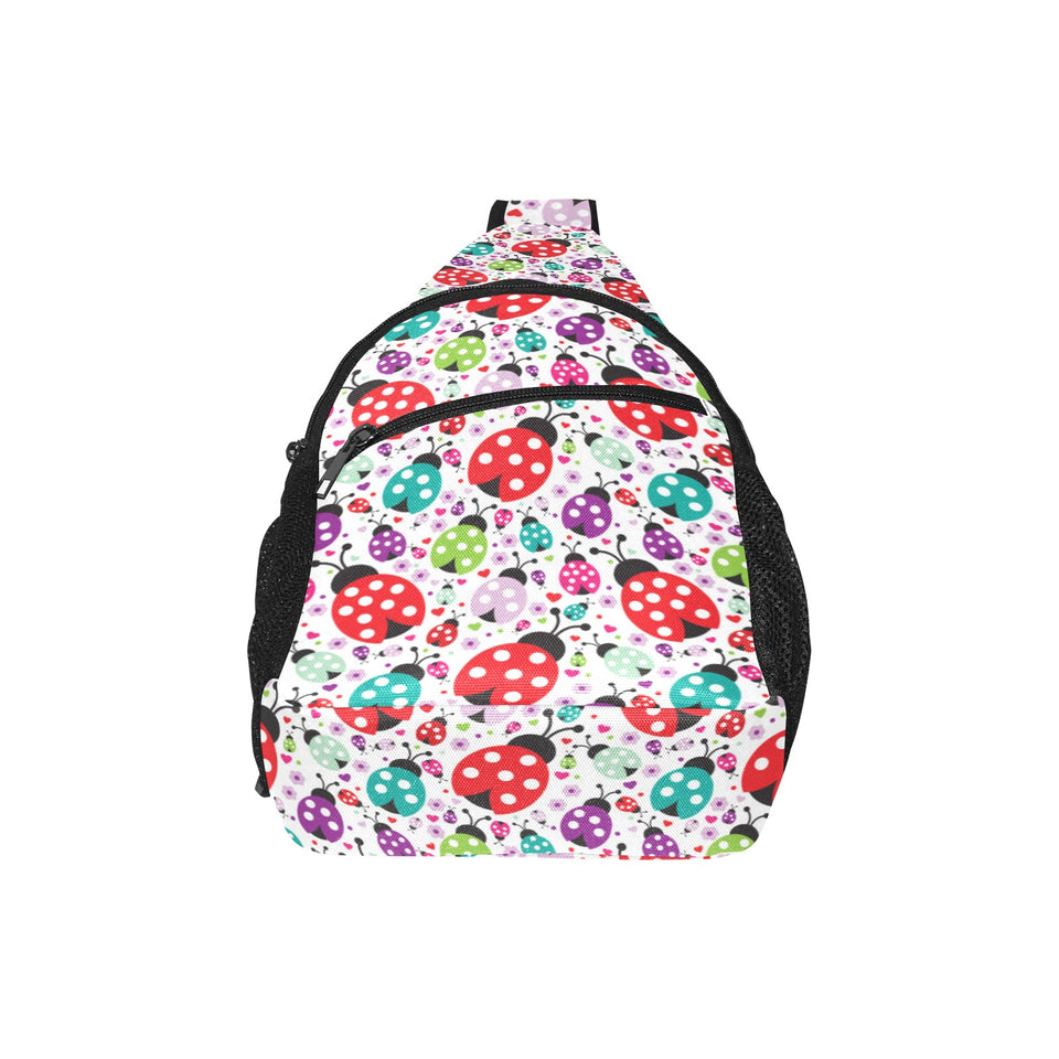 Ladybug Pattern Print Design 03 All Over Print Chest Bag