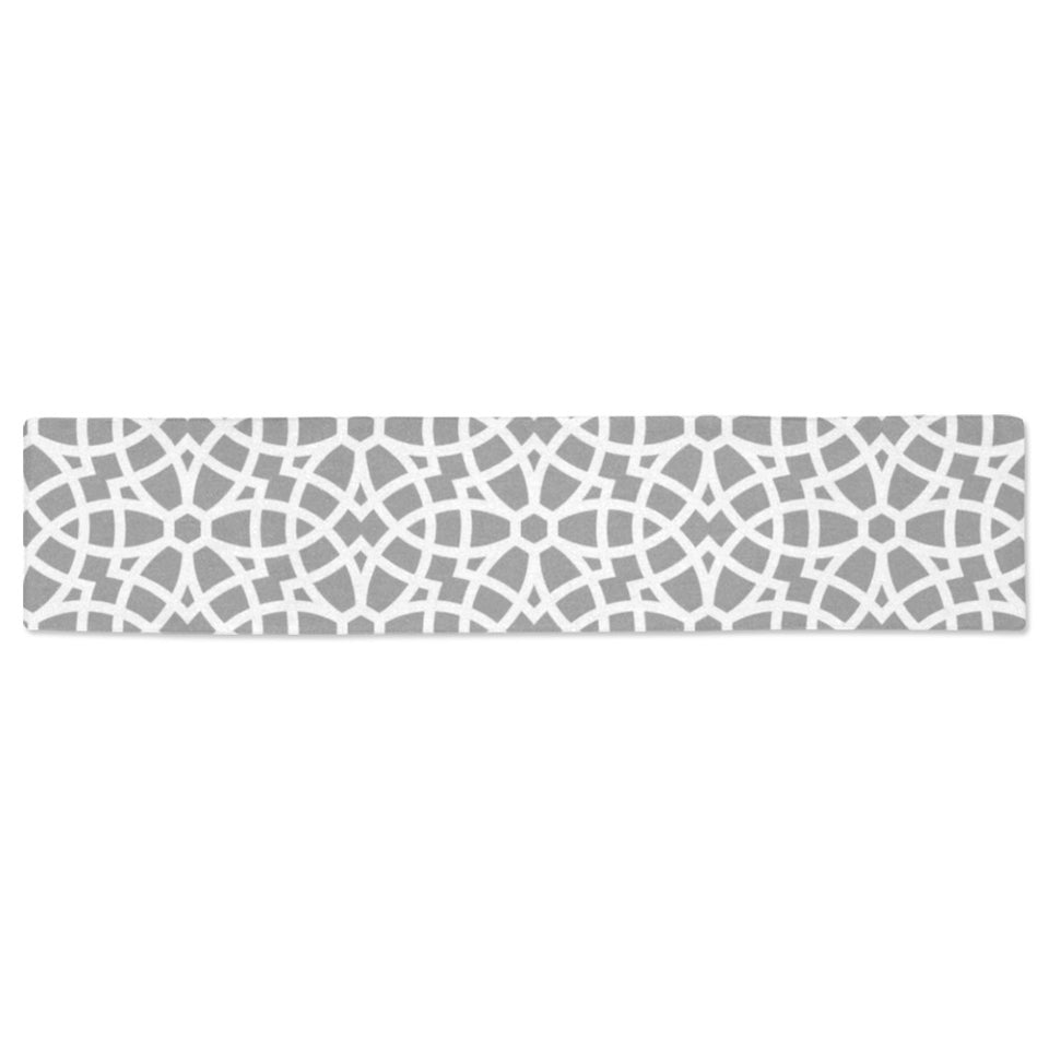 arabic gray pattern Table Runner
