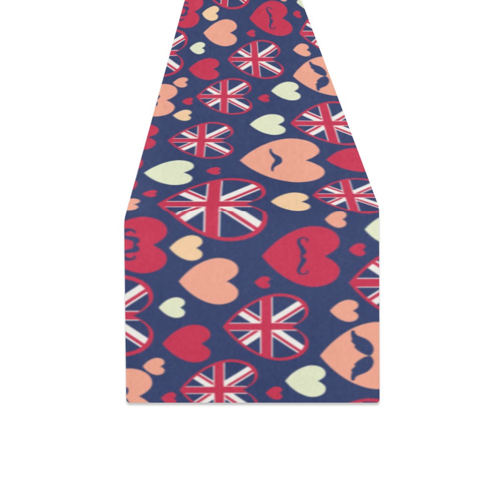 British Pattern Print Design 02 Table Runner
