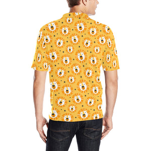 Lion Pattern Print Design 03 Men's All Over Print Polo Shirt