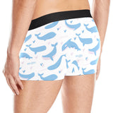 Blue whale pattern Men's All Over Print Boxer Briefs Men's Underwear