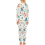 Cute Crocodile Pattern Women's All Over Print Pajama Set