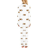 Cute beagle dog sleeping pattern Women's Long Pajama Set