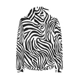Zebra skin pattern Men's Padded Hooded Jacket