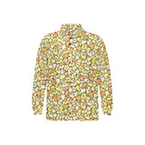 Popcorn Pattern Print Design 03 Men's Long Sleeve Polo Shirt