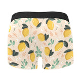 lemon flower leave pattern Men's All Over Print Boxer Briefs Men's Underwear