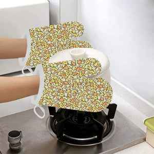 Popcorn Pattern Print Design 03 Heat Resistant Oven Mitts