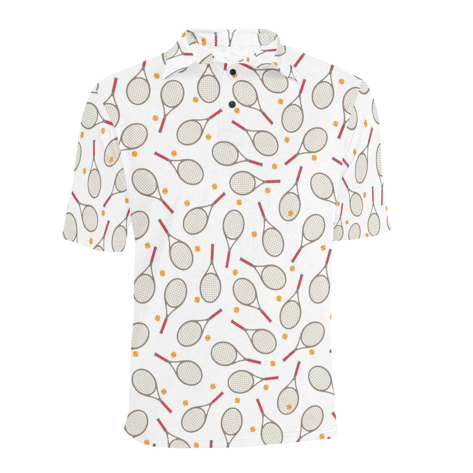 Tennis Pattern Print Design 04 Men's All Over Print Polo Shirt