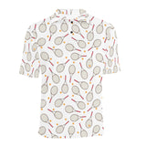 Tennis Pattern Print Design 04 Men's All Over Print Polo Shirt