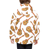 Paint Guitar Pattern Kids' Boys' Girls' Padded Hooded Jacket