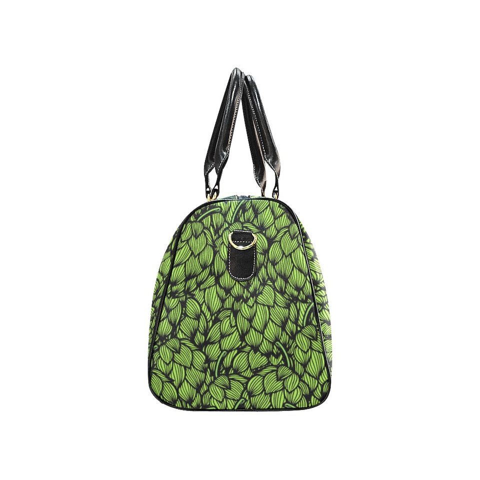 Green hop pattern Travel Bag