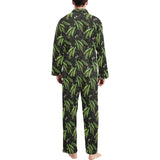 Green Peas Pattern Print Design 02 Men's Long Pajama Set