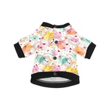 Clock butterfly pattern All Over Print Pet Dog Round Neck Fuzzy Shirt