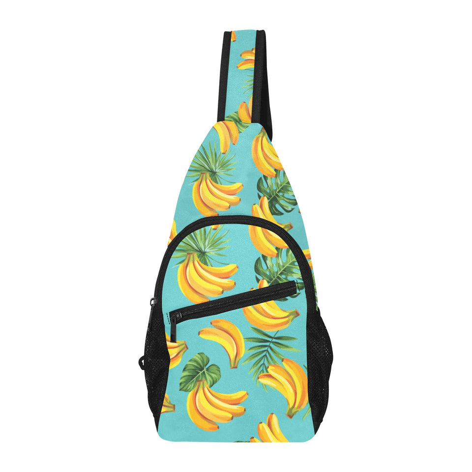 Banana Palm Leaves pattern background All Over Print Chest Bag