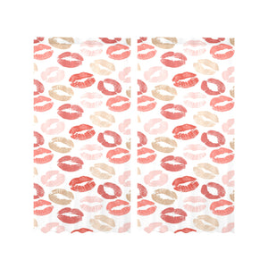 Lips Pattern Print Design 04 Gauze Curtain