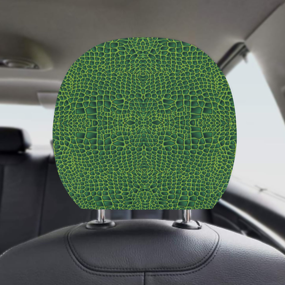 Crocodile Skin Printed Car Headrest Cover