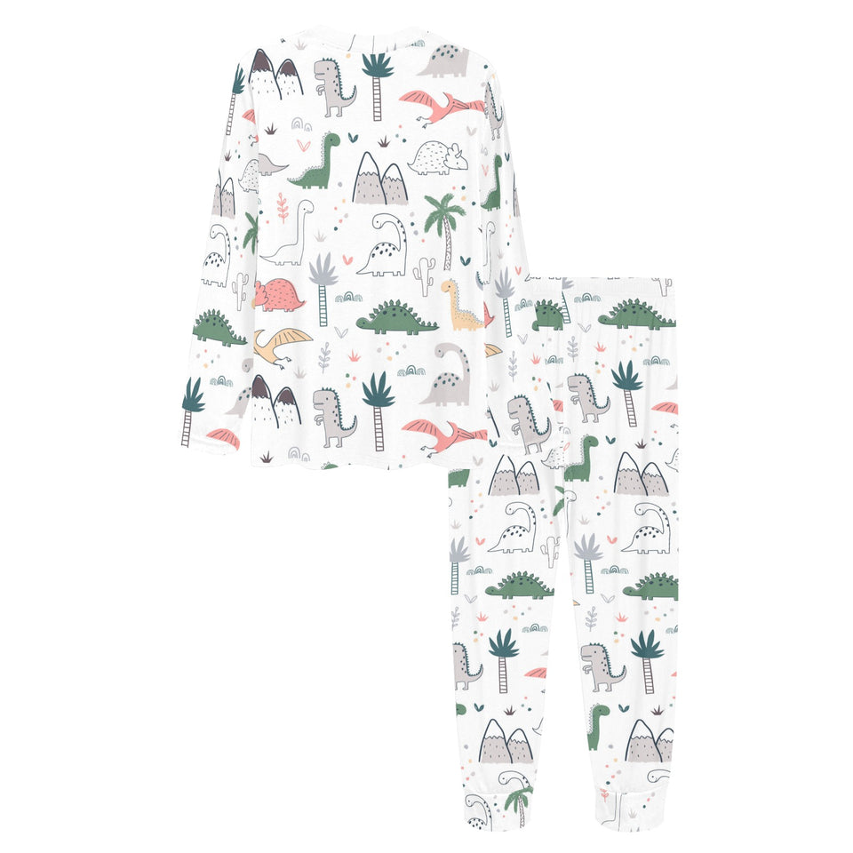 Cute cartoon dinosaurs tree pattern Women's All Over Print Pajama Set