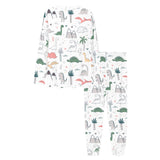 Cute cartoon dinosaurs tree pattern Women's All Over Print Pajama Set