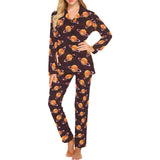 Hamburger Pattern Print Design 05 Women's Long Pajama Set