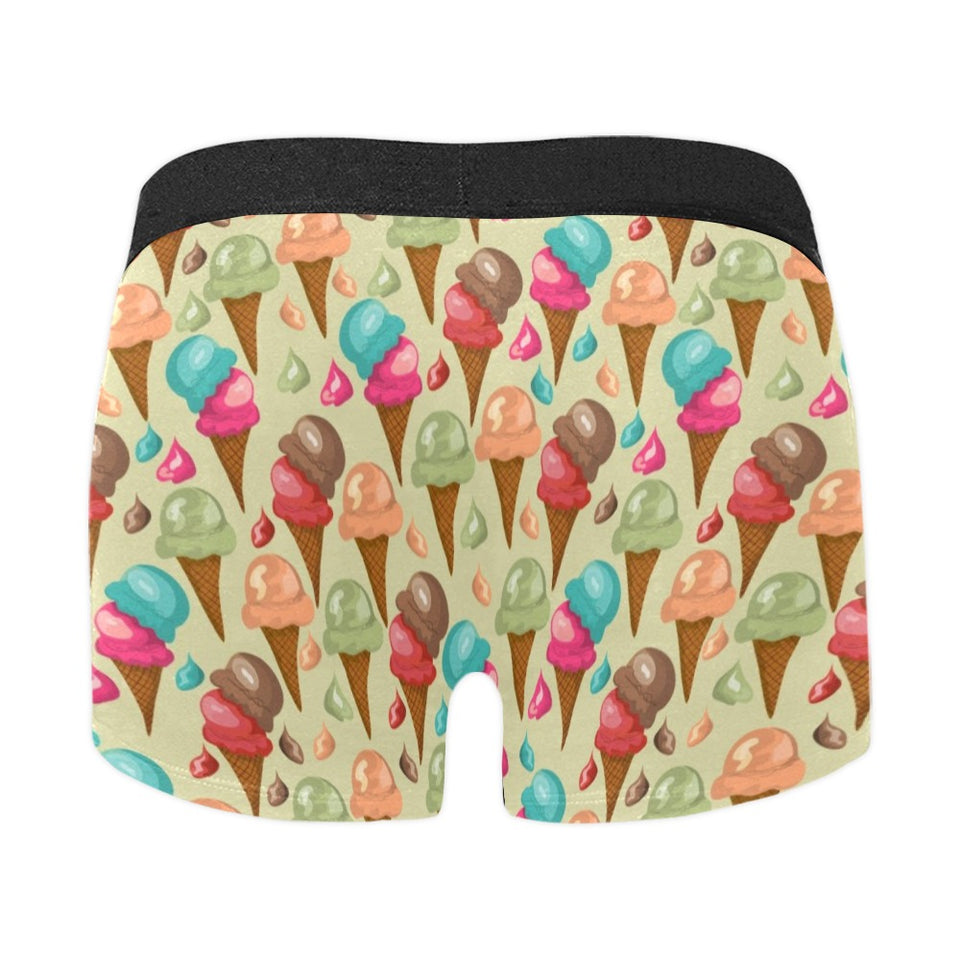 Colorful ice cream pattern Men's All Over Print Boxer Briefs Men's Underwear