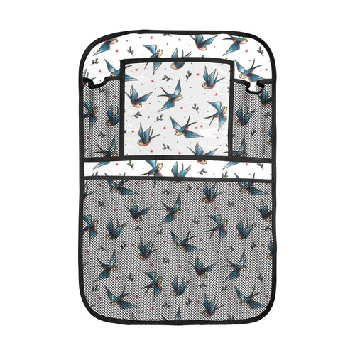 Swallow Pattern Print Design 04 Car Seat Back Organizer