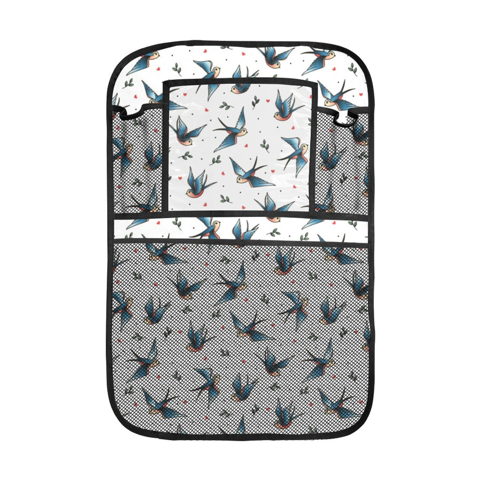 Swallow Pattern Print Design 04 Car Seat Back Organizer