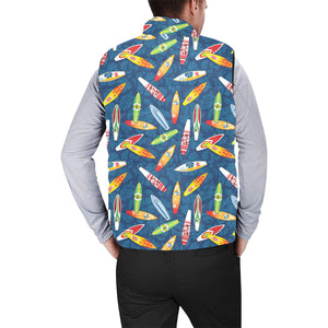 Surfboard Pattern Print Design 01 Men's Padded Vest