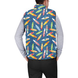 Surfboard Pattern Print Design 01 Men's Padded Vest