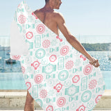 Clock time pattern blackground Beach Towel