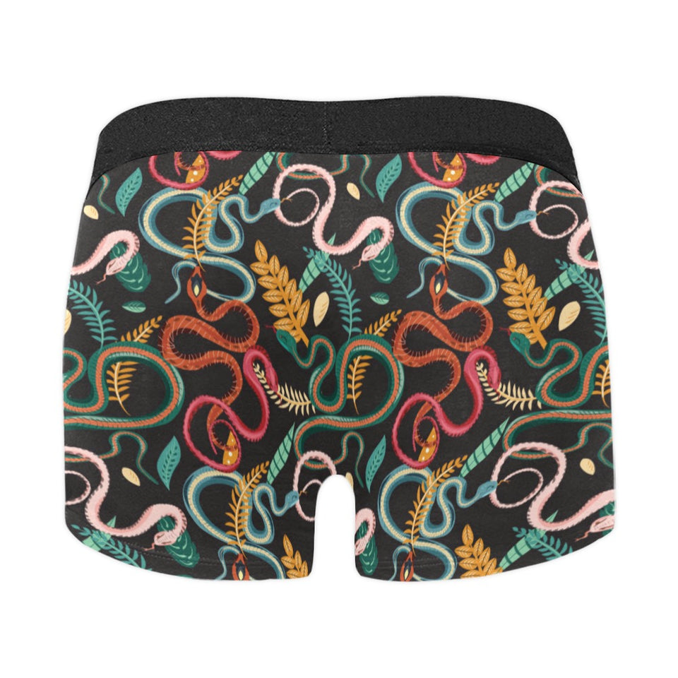 Colorful snake plant pattern Men's All Over Print Boxer Briefs Men's Underwear