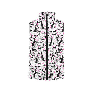 Greyhound Pattern Print Design 02 Women's Padded Vest
