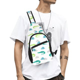 watercolor crocodile pattern All Over Print Chest Bag
