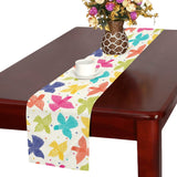 Pigeon Pattern Print Design 01 Table Runner