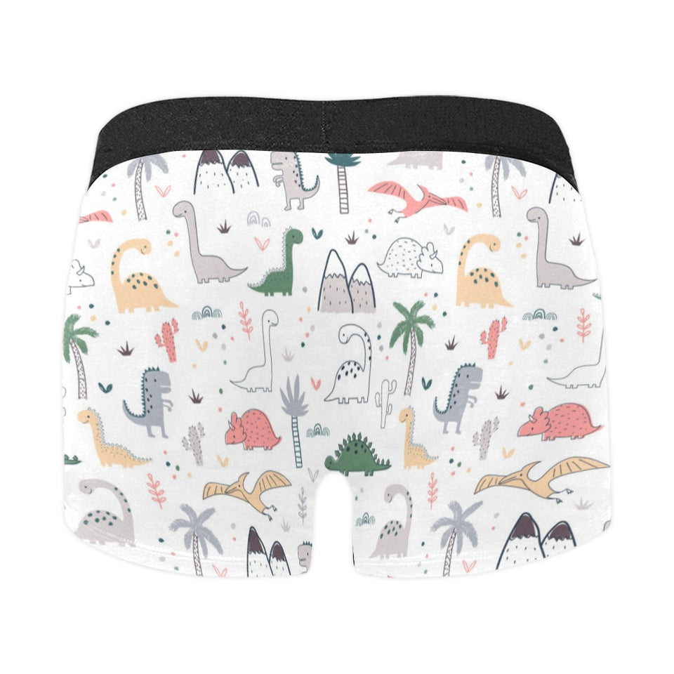 Cute cartoon dinosaurs tree pattern Men's All Over Print Boxer Briefs Men's Underwear