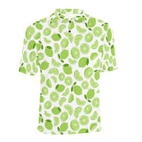 Lime design pattern Men's All Over Print Polo Shirt